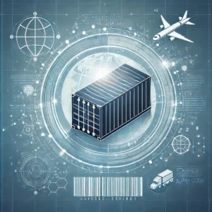 Shipping container global logistics tracking.